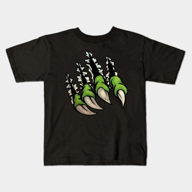 Monster claws scratching Kids T-Shirt by UnikRay